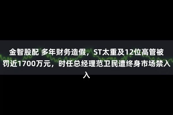 金智股配 多年财务造假，ST太重及12位高管被罚近1700万元，时任总经理范卫民遭终身市场禁入