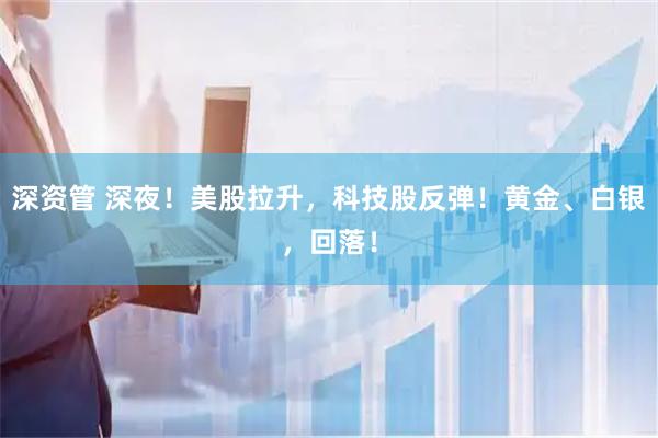 深资管 深夜！美股拉升，科技股反弹！黄金、白银，回落！